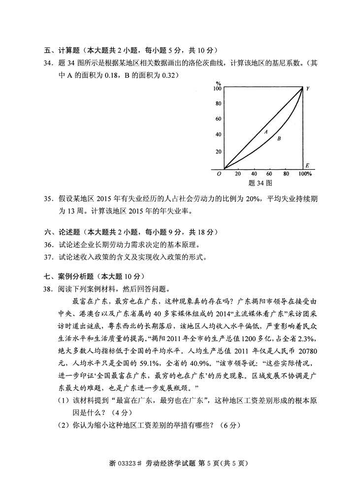 ȫ201610Կγ̴룺03323Ͷѧ4